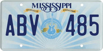 MS license plate ABV485