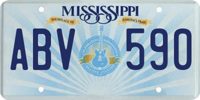 MS license plate ABV590