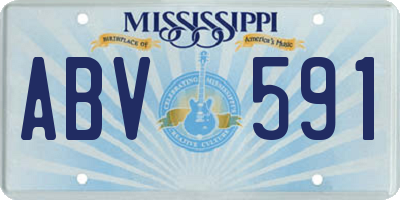 MS license plate ABV591