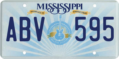 MS license plate ABV595