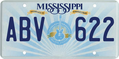 MS license plate ABV622