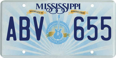 MS license plate ABV655