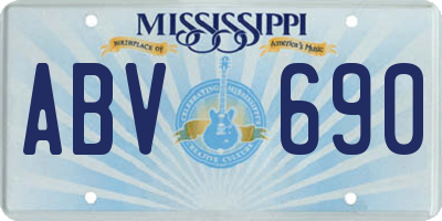 MS license plate ABV690