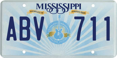MS license plate ABV711