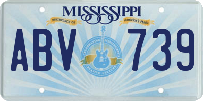 MS license plate ABV739