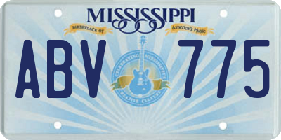 MS license plate ABV775