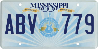 MS license plate ABV779
