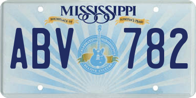 MS license plate ABV782