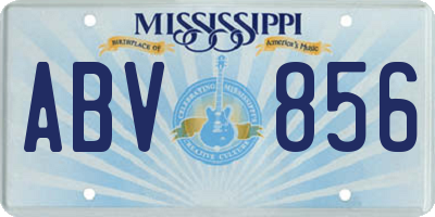 MS license plate ABV856