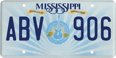 MS license plate ABV906