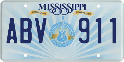 MS license plate ABV911