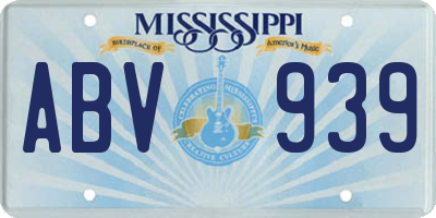 MS license plate ABV939