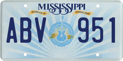 MS license plate ABV951