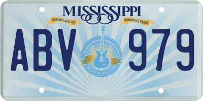 MS license plate ABV979