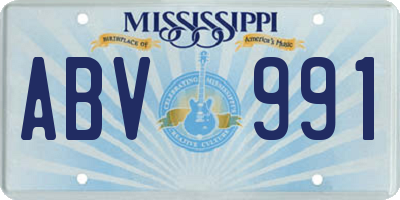 MS license plate ABV991
