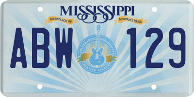 MS license plate ABW129
