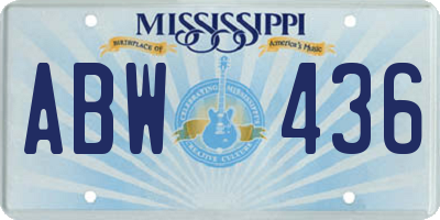MS license plate ABW436