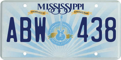 MS license plate ABW438
