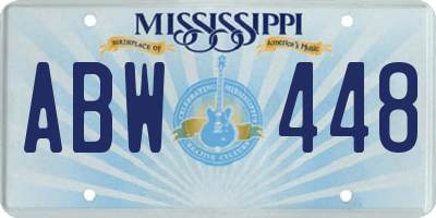 MS license plate ABW448