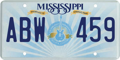 MS license plate ABW459