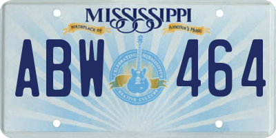 MS license plate ABW464