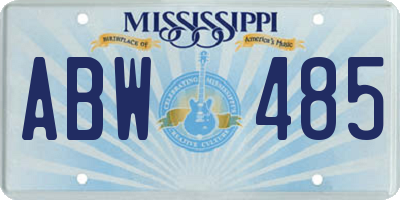 MS license plate ABW485
