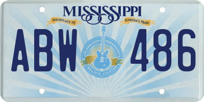 MS license plate ABW486