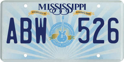 MS license plate ABW526
