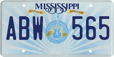 MS license plate ABW565