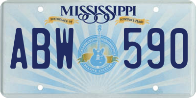 MS license plate ABW590