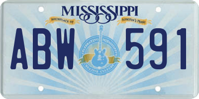 MS license plate ABW591
