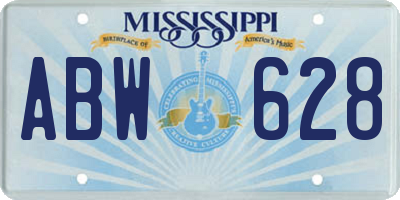 MS license plate ABW628