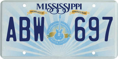 MS license plate ABW697