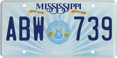 MS license plate ABW739