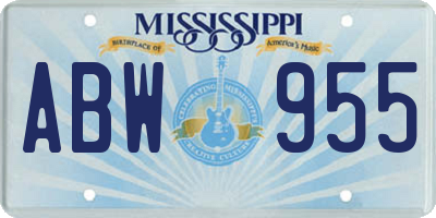 MS license plate ABW955
