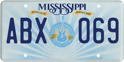 MS license plate ABX069