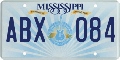 MS license plate ABX084