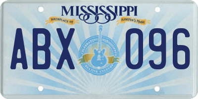MS license plate ABX096