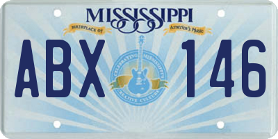 MS license plate ABX146
