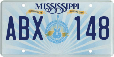 MS license plate ABX148