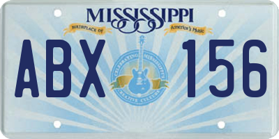 MS license plate ABX156