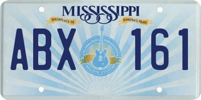 MS license plate ABX161