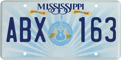MS license plate ABX163