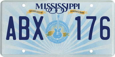 MS license plate ABX176