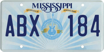 MS license plate ABX184