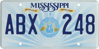 MS license plate ABX248