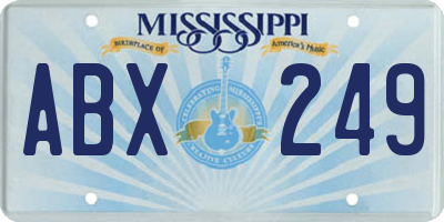 MS license plate ABX249