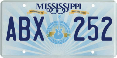MS license plate ABX252