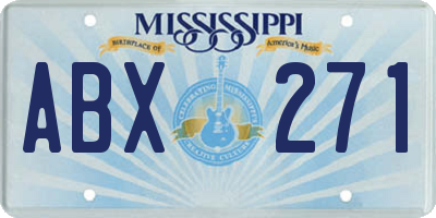MS license plate ABX271