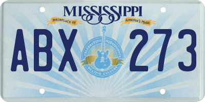 MS license plate ABX273